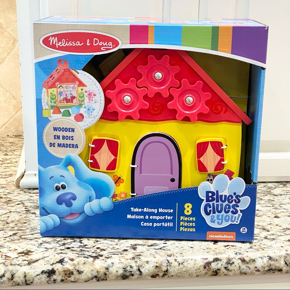 NEW Melissa & Doug Blue’s Clues & You! Wooden Take Along House